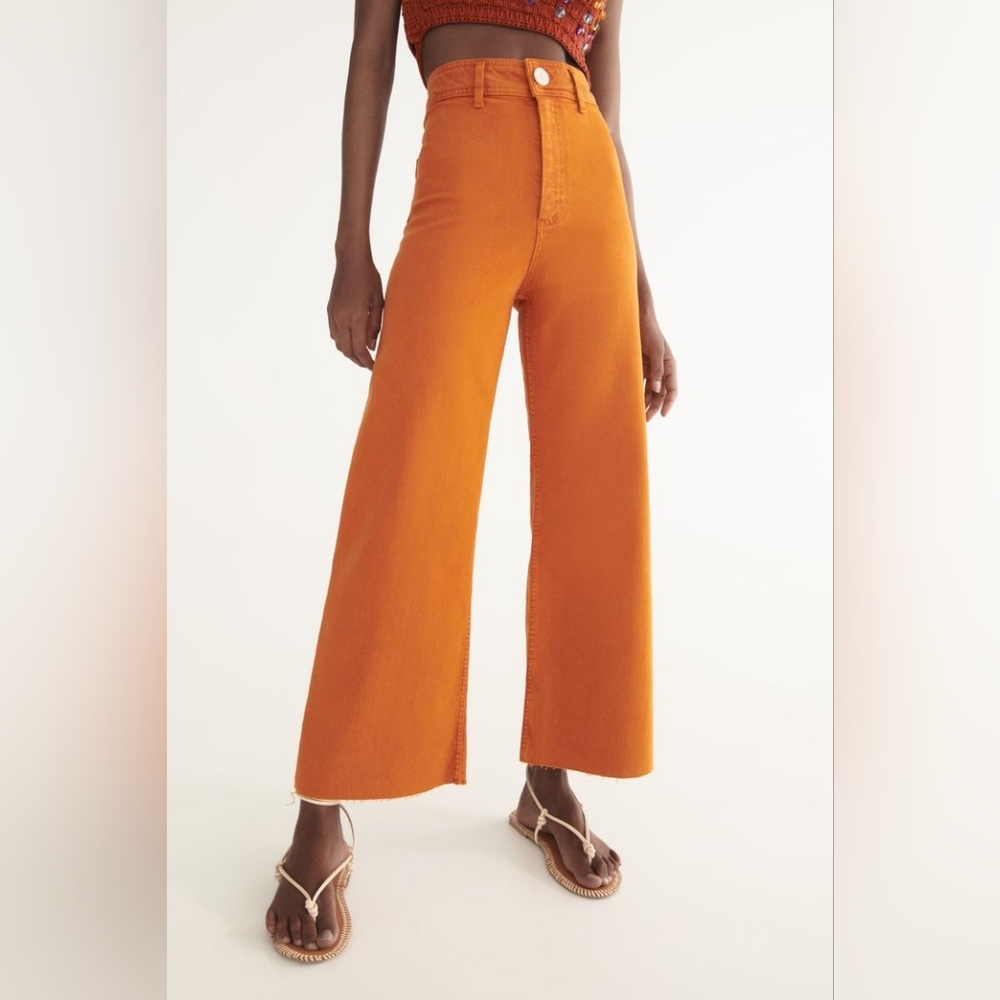 ZARA The Marine Straight Orange Jeans